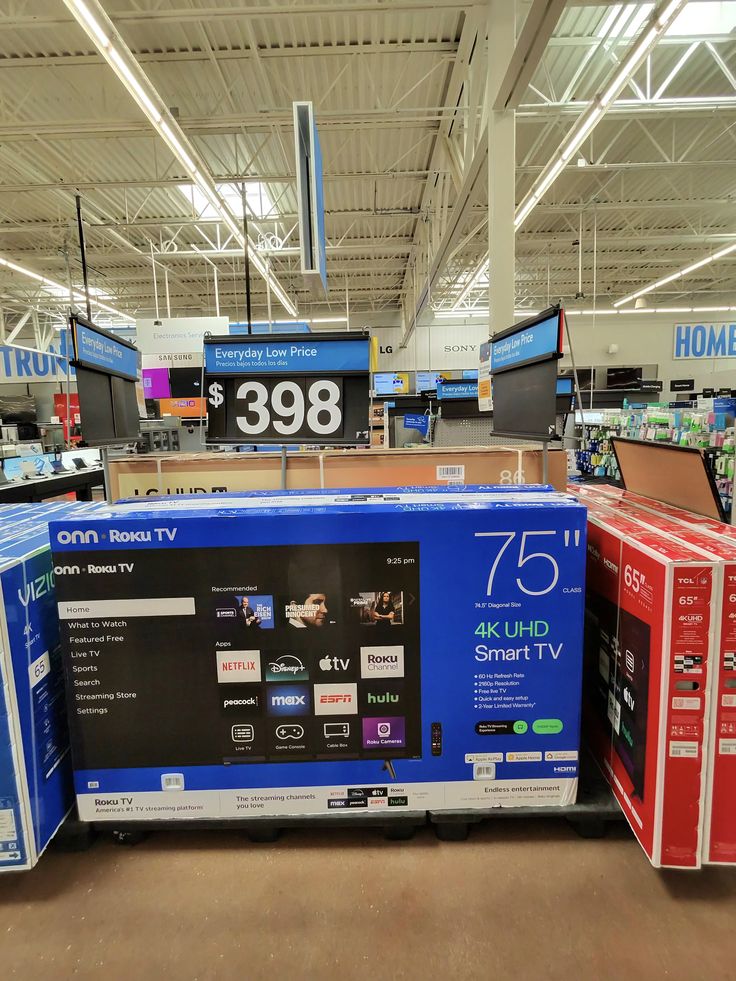 onn. 75" Class 4K UHD LED Roku Smart TV