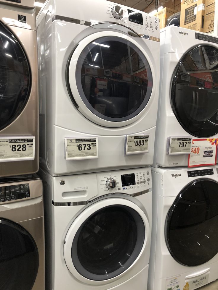 GE Front Load Washer and Dryer Stacked Set in White