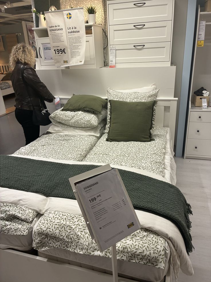 IKEA SONGESAND Bed Frame with Headboard White
