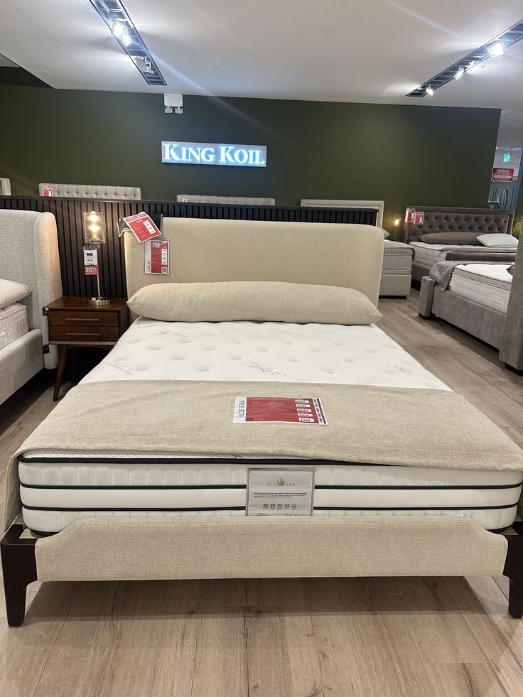 King Koil Aloe Vera Series Mattress and Upholstered Bed Frame