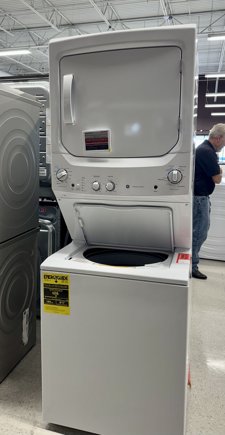 GE Unitized Spacemaker Washer and Electric Dryer Laundry Center