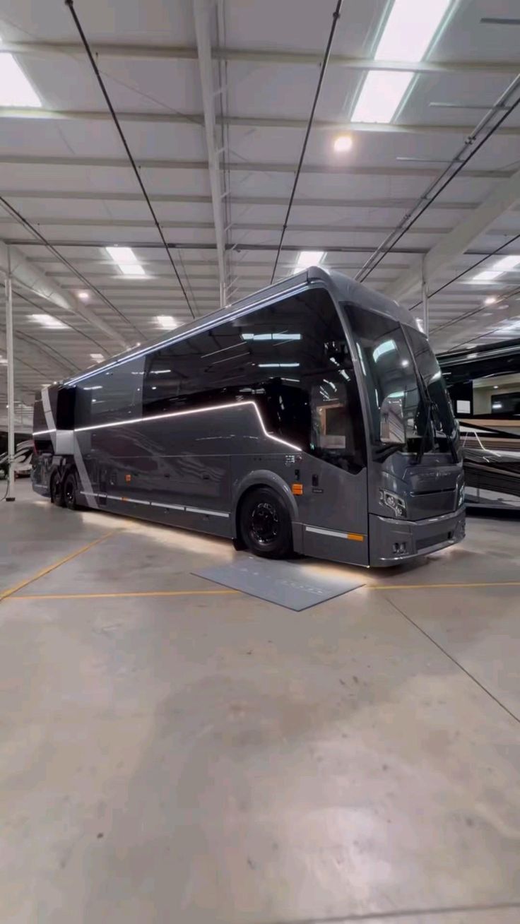 Luxury Grey Prevost H3-45 VIP Motorhome