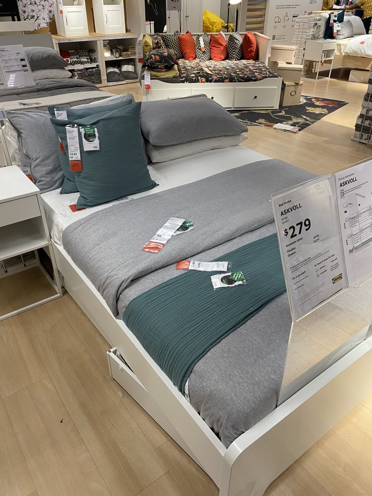 IKEA ASKVOLL Bed Frame - White Queen Size