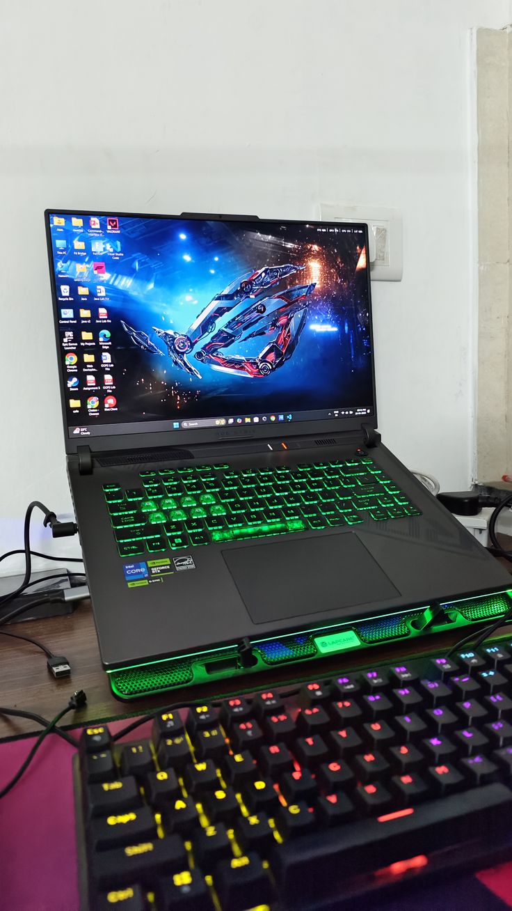 ASUS ROG Strix Gaming Laptop with RGB Cooling Pad