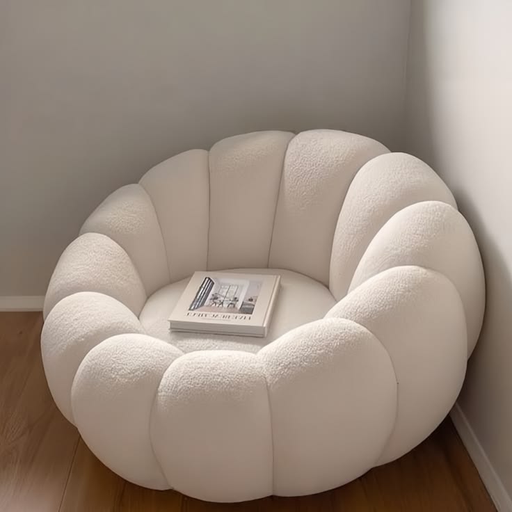 Internet Popular Pumpkin Single Sofa Chair Lazy Couch Lamb Plush