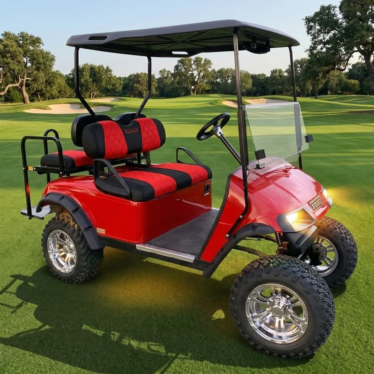 Jaxpare Golf Cart Diamond Seat Covers Kit for EZGO TXT and RXV