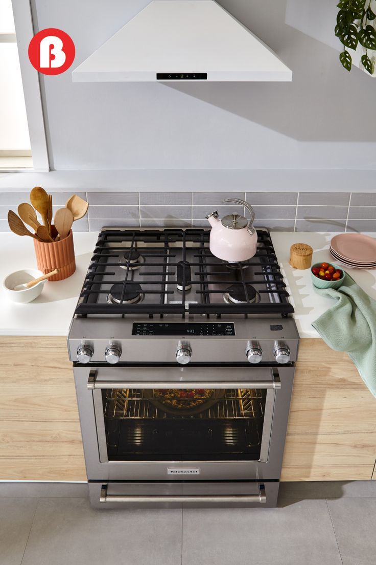 KitchenAid 30-Inch 5-Burner Gas Convection Range