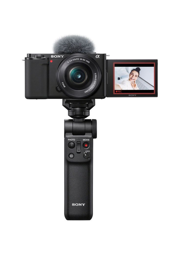 Sony ZV-E10 Mirrorless Camera with 16-50mm Lens and Shooting Grip